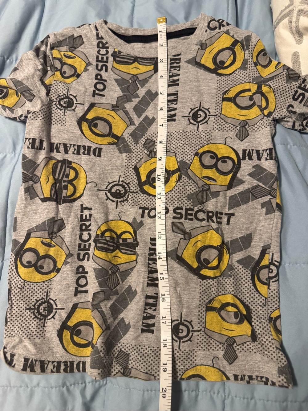 Hybrid Apparel Gray and Yellow Minion-Print Kids Pajama Top